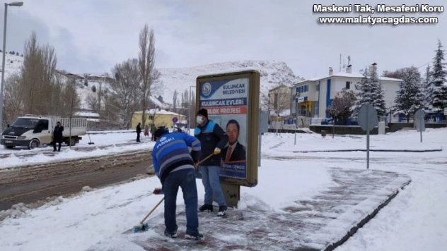 Kuluncak'ta da kar etkili oldu