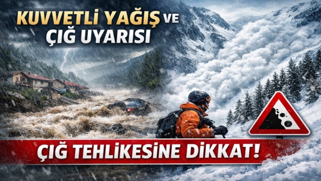 Kuvvetli Yağış ve Çığ Uyarısı