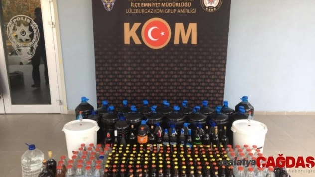 Lüleburgaz'da 1 yılda 2.2 ton kaçak içki ele geçirildi