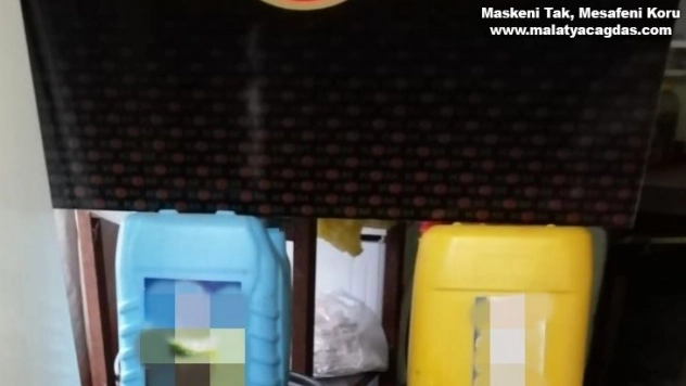 Malatya'da 400 litre kaçak içki ele geçirildi