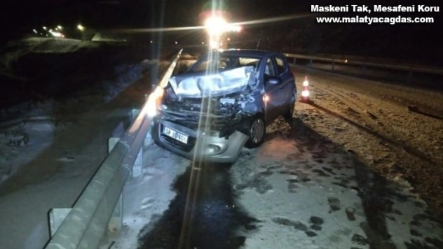 Malatya'da kar yağışı kazalara neden oldu
