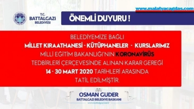 Malatya'da Korona virüs tedbirleri