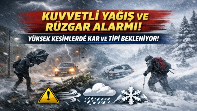 Malatya'da Kuvvetli Yağış ve Rüzgar Uyarısı