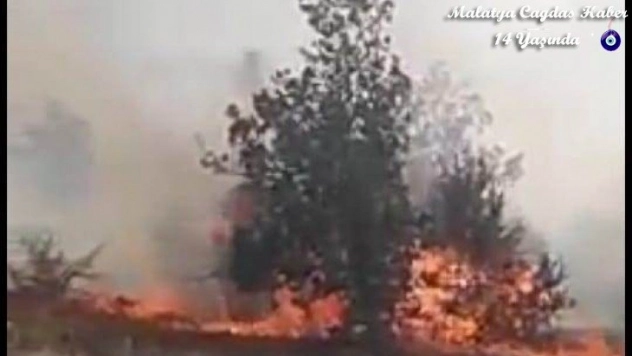 Malatya'da örtü yangını