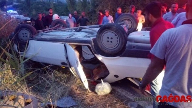 Otomobil takla attı: 7 yaralı