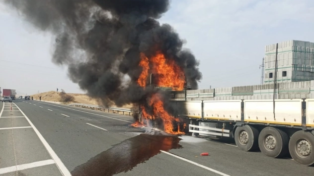 Seyir Halindeki Tırda Yangın Paniği!