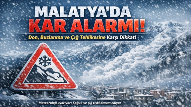 Malatya için kritik uyarı: Yoğun kar, buzlanma ve çığ tehlikesi kapıda