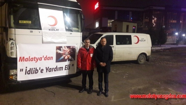 Malatya'dan İdlib'e Yardım Eli uzatıldı