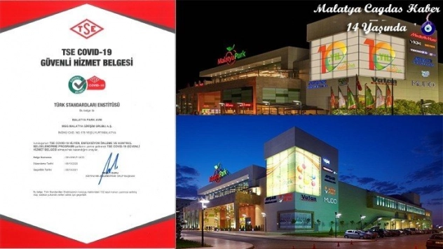 Malatyapark AVM'ye TSE'den Güvenli Hizmet Belgesi