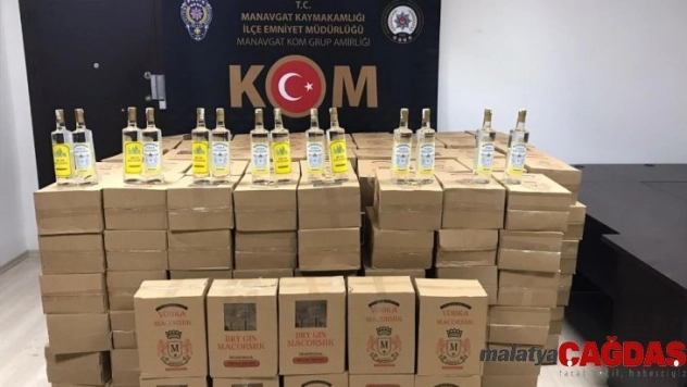 Manavgat'ta sahte ve kaçak içki operasyonu