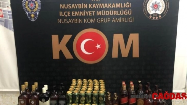 Mardin'de 91 litre kaçak içki ele geçirildi