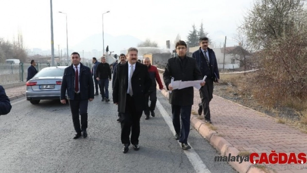 Melikgazi'de yeni bağlantı yolunun çalışmaları sürüyor