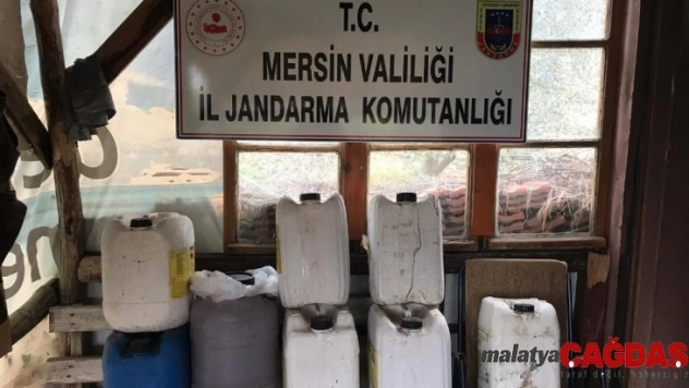 Mersin'de 170 litre sahte içki ele geçirildi