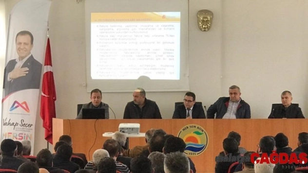 Mersin Toptancı Hal Kompleksi esnafı e-fatura ile ilgili bilgilendirildi