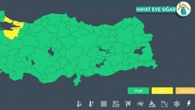 Meteorolojiden Bursa'ya 'sarı' uyarı