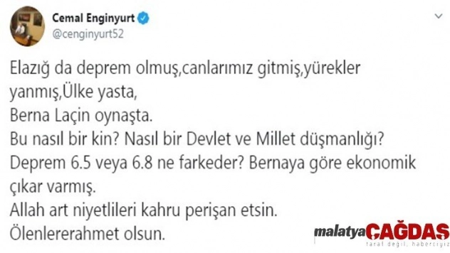 MHP Ordu Milletvekili Enginyurt'tan Berna Laçin'ne tepki