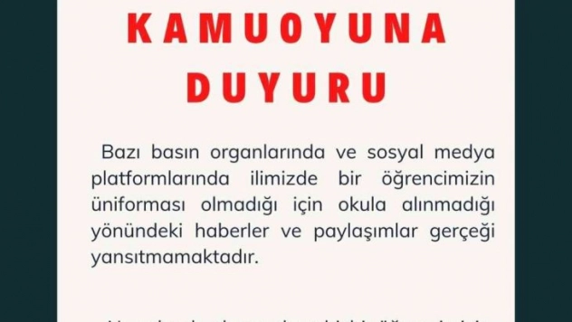 Milli Eğitim Müdürlüğü eksiği gidermek yerine haberi yalanladı