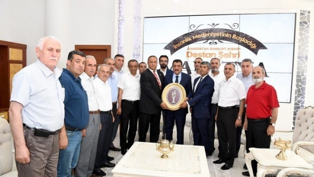 Minibüsçü esnaflarından Başkan Gürkan'a ziyaret