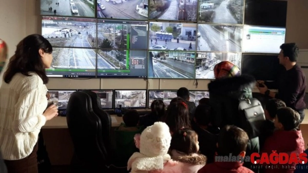 Minik öğrencilerden emniyet müdürlüğüne ziyaret