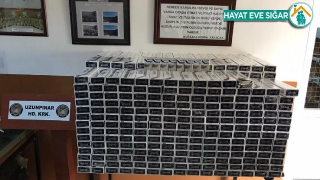 6 bin 578 paket kaçak sigara ele geçirildi