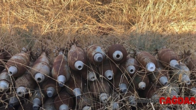 Tel Abyad'da 285 katyuşa ve havan mühimmatı ele geçirildi