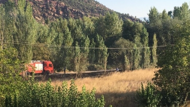 Nallıhan'da otluk alanda çıkan yangın büyümeden engellendi