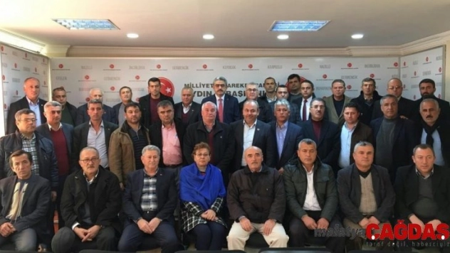 Nazillili muhtarlardan MHP İl Başkanı Alıcık'a ziyaret