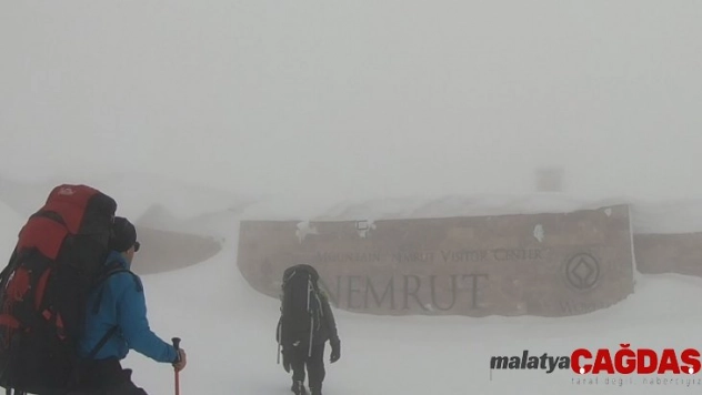 Nemrut Dağı'nda dağcılara tipi engeli