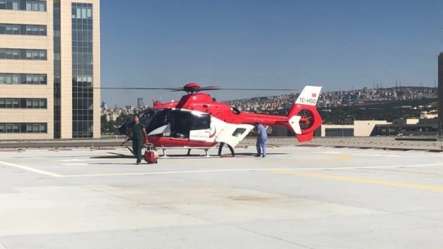 Niğde'den ambulans helikopterle taşınan kalp Ankara'da atacak