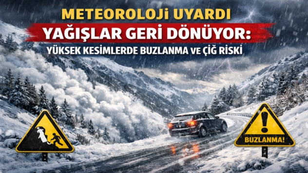 Öğle Saatlerine Kadar Yağış Bekleniyor: Yüksek Kesimler İçin Don ve Çığ Uyarısı