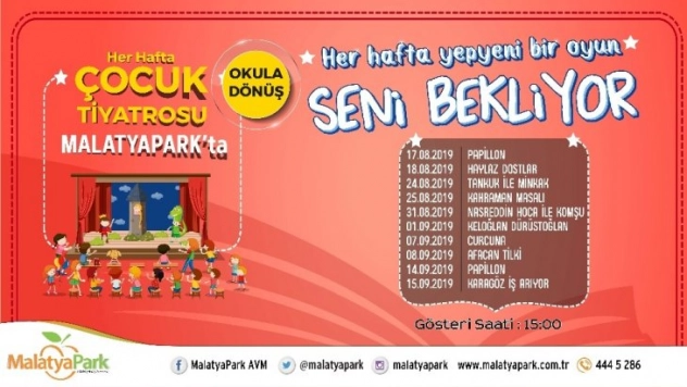 Okula dönüş etkinliklerinin adresi Malatyapark