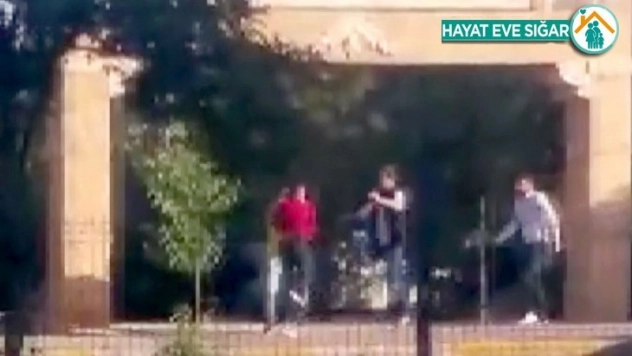Öldüresiye kavgayı öylece izlediler