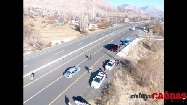 Oltu Jandarma Trafik Timleri drone ile uygulamaya geçti