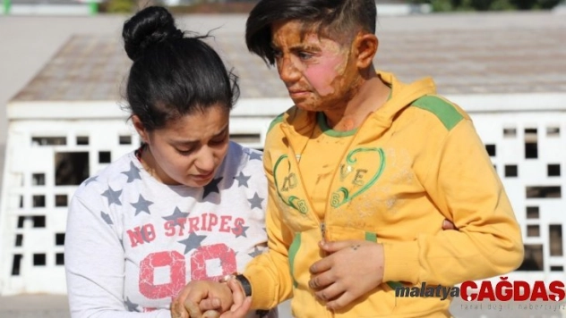 Önce telefonunu gasp etti, sonra üzerine benzin döküp yaktı