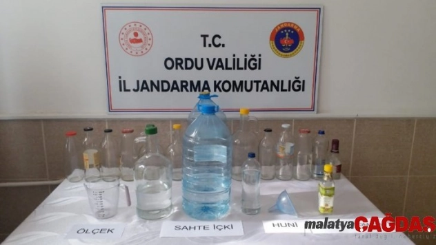 Ordu'da kaçak içki imalathanesine baskın