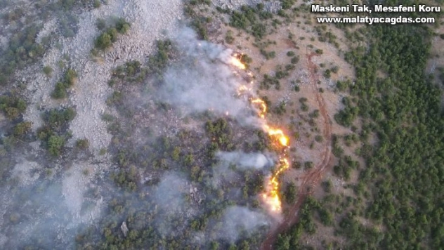 Orman yangınını söndürme çalışmaları çok sayıda ekiple sürüyor