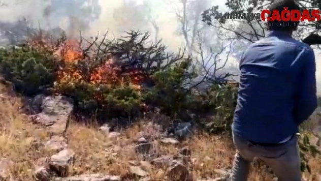 Örtü yangınında 1 hektarlık alan kül oldu