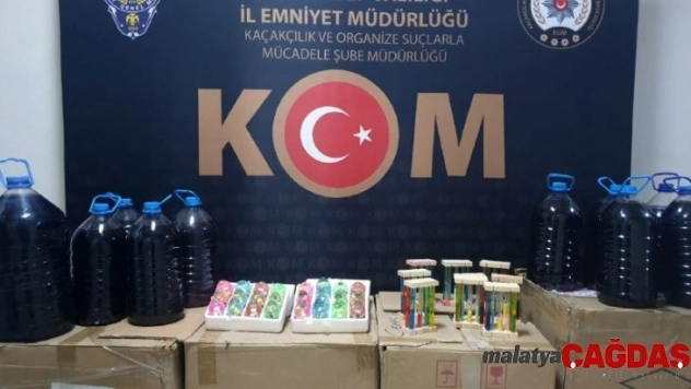 Oto yıkamacıya kaçak içki operasyonu