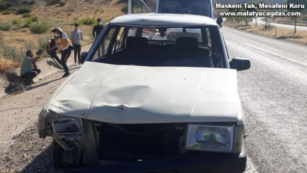 Otomobil ata çarptı: 2 yaralı