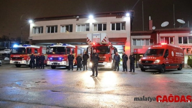 (Özel) Ankara İtfaiyesi yeni yıla görev başında girdi