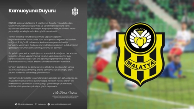 Özkan: Adanaspor Maçına Çıkmamız Mümkün Değil