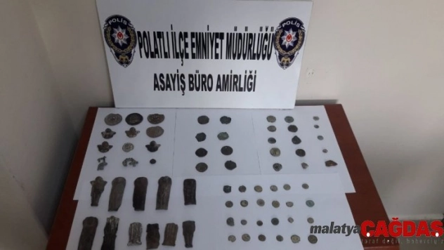 Polatlı Emniyetinden tarihi eser kaçakçılarına suçüstü