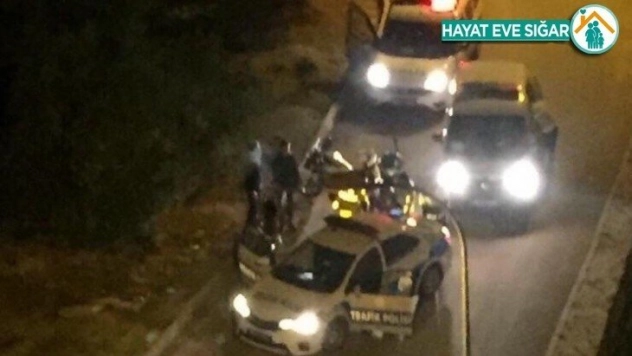 Polisle motosikletli şahıs arasındaki kovalamaca kamerada