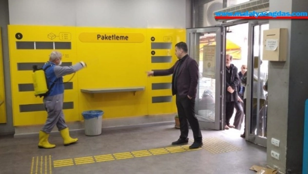 PTT'de dezenfekte çalışmaları devam ediyor