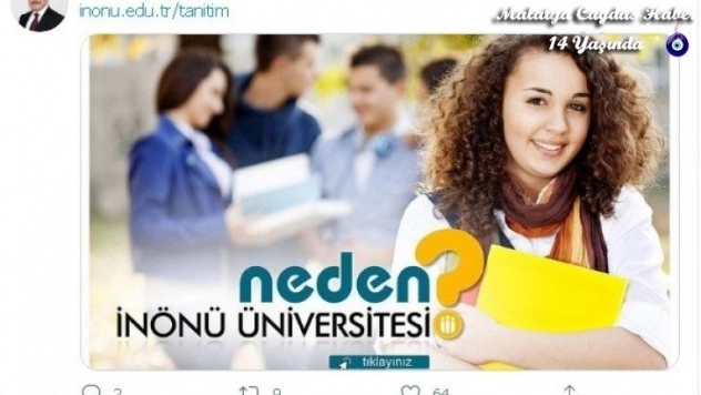 Rektör Kızılay'dan İnönü Üniversitesi'ni tercih önerisi