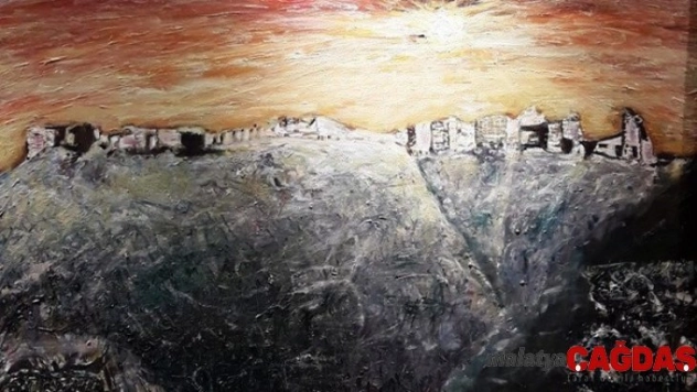 Ressam Güher'in 'Anavarza Kalesi'
