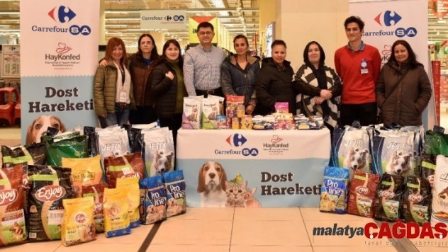 Sahipsiz hayvanları besleyen gönüllülere mama desteği artarak devam ediyor