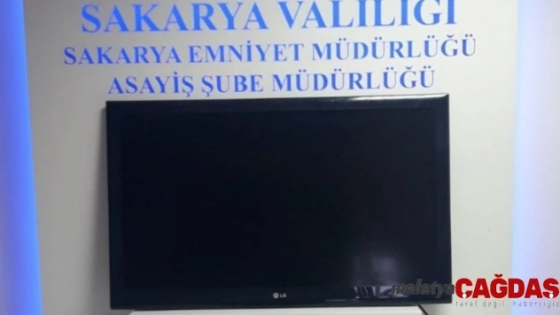 Sakarya'da televizyon ve aparatlarını çalan şahıs tutuklandı