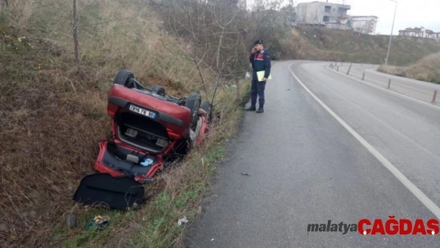 Samsun'da otomobil takla attı: 1 yaralı