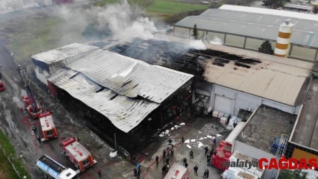 Samsun'daki fabrika yangını